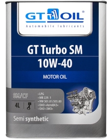 Масло GT OIL Turbo SM/CF п/син 10W40 4л.