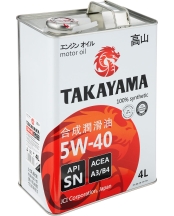 Масло TAKAYAMA SN/CF A3/B4 5/40 желез 4л синт
