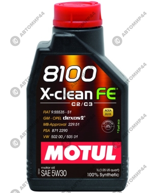 Масло Motul 8100 X-clean FE SAE 5w-30, 1 л