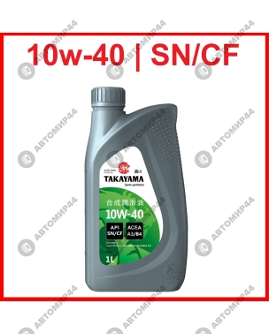 Масло TAKAYAMA SN/CF A3/B4 10/40 1л пластик