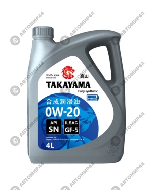 Масло TAKAYAMA API/SN GF-5 0/20 4л синт