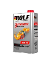 Масло ROLF 3-SYNTHENIC 5/40 SN/CF A3/B4 синт. 1л