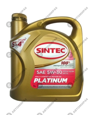 Масло Sintek 5/30 Платинум API SL А3/В4  п/с 5л
