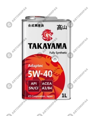 Масло TAKAYAMA SN/CF A3/B4 5/40 желез 1л синт