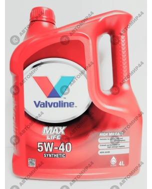 Масло Valvoline MaxLife син. 5/40 4л.